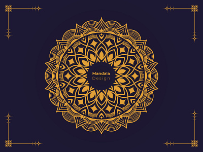 Mandala Design arabic background gold mandala pattern