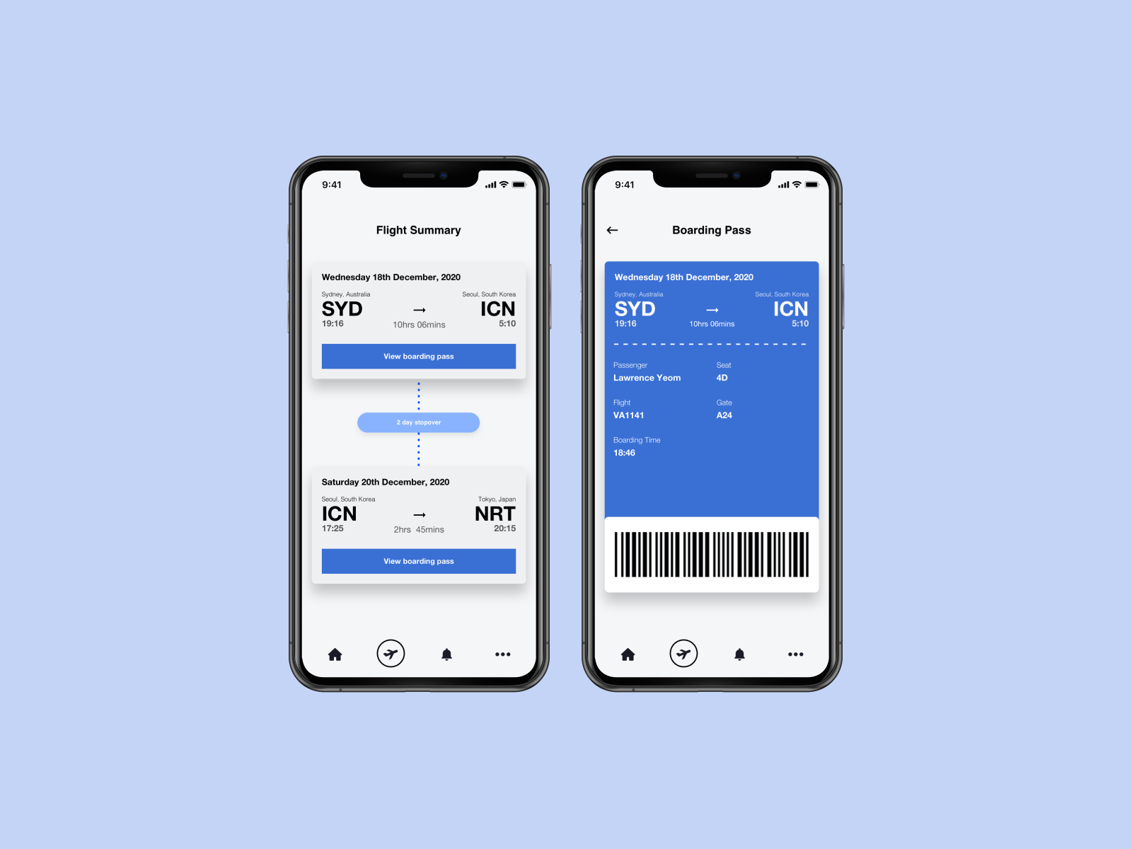 DailyUI#024 Boarding Pass by Lawrence Jisang Yeom on Dribbble