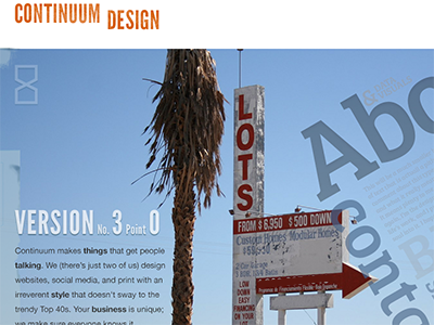 Continuum Design - V3 kitsch typography
