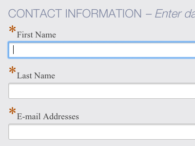 Full Field Ag Marketing - Sign Up Form typography user interface