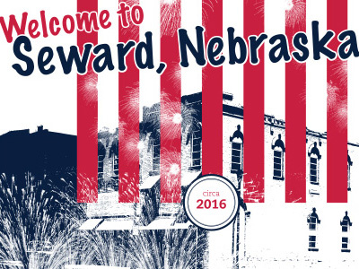 Seward, NE - Fourth of July City print retro