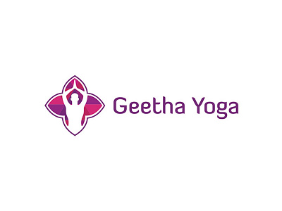 Geetha Yoga Branding branding bransense calm colour geetha india lotus pattern position yoga