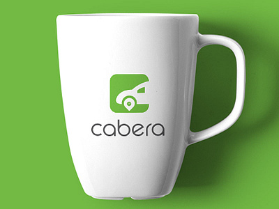 Cabera - Taxi to your location branding bransense cab car cup green icon location presentation taxi uber