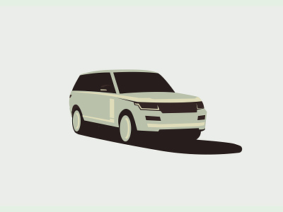 Range Rover art bransense dubai branding agency rangerover suv two colour vintage style