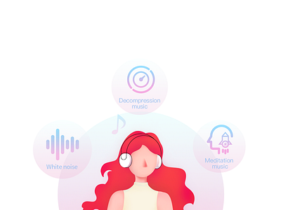 relax music design guide page illustration ui