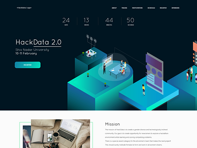 Web Design - HackData 2.0 Hackathon design ui web