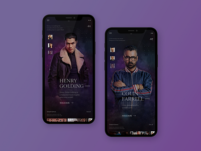 The Gentlemen — UI Mobile art collage concept illustration ios layout photoshop promo ui uiux
