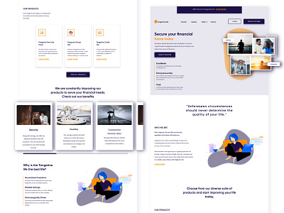 TangerineLife Website Redesign design ui