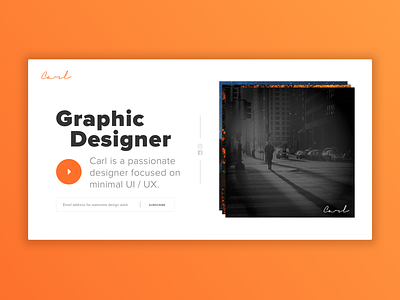 The Graphic Designer Carl | Practice design graphic designer landing page practice ui ux