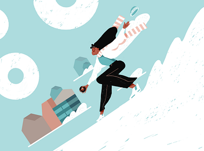 snoooooow times girl illustration illustrationformotion snow winter
