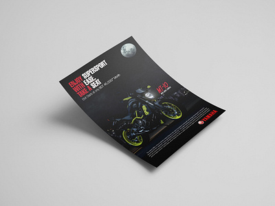 One Page Flyer(Yamaha bike) a4 bike flyer free mockup offer presentation