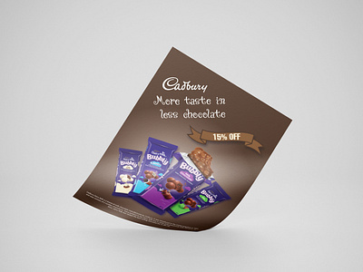 One Page Flyer(Cadbury Dairy Milk chocolate) a4 a4 brochure a4 flyer letter size mockup presentation