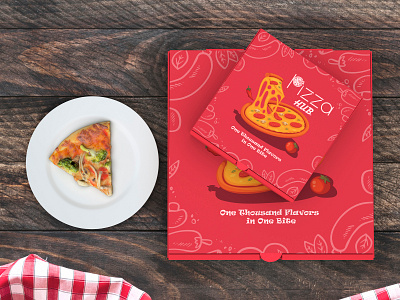 Pizza Hub Pizza Box box chilli cool doddle hot layout menu photoshop pizza psd red restuarant salt sour spicy strawberry sweets