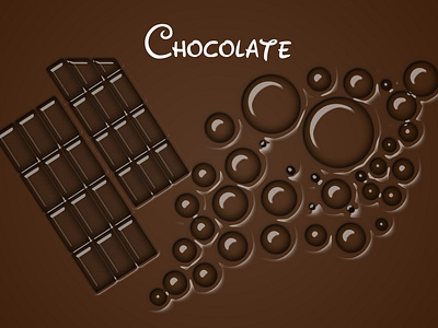 Chocolate bubble chocolate photoshop