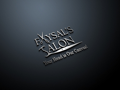 Faysal's Salon Logo branding fashion logo salon scissor unique