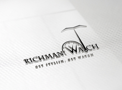 RICHMAN WATCH Logo circle clock mockup stylish time watch