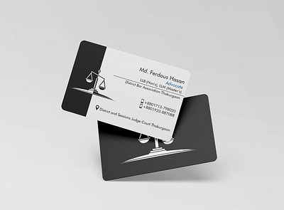Business Card for Advocate business card design mockup