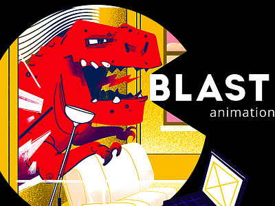 Dino animation blaster character design identity moscow studio