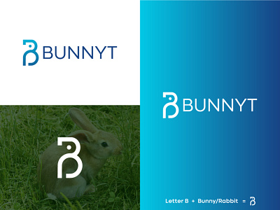 Bunnyt typography logo branding business logo corporate logo creative design design flat logo. graphic designer illustration logo minimal minimalist logo vector