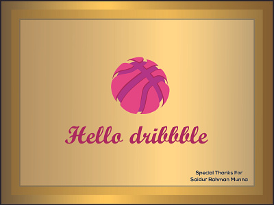 Dribbble creative design dribbble ball first shot logo 3d