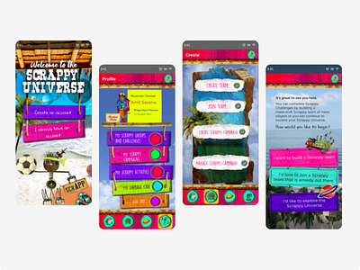 Scrappy Universe - An App to Educate Kids about Environment. app design designforchildren designforkids designforkids environment socialinnovation typography ui userexperience ux uxresearch