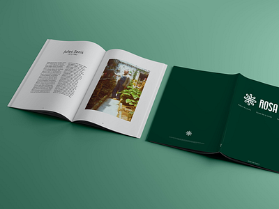 Magazine edition and logo design for the rosa mir garden