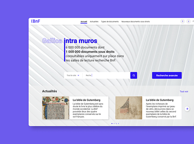 BNF • Landing page design ui ux