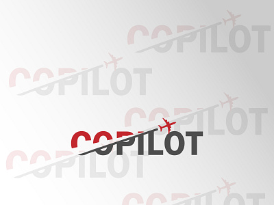 copilot logo concept airplane app copilot design icon illustration london minimal team typography vector