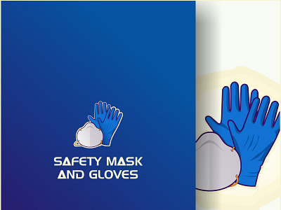 mask and gloves app corona esportlogo gloves illustration logo mascotlogo mask minimal vector