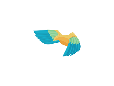 Eagle bird eagle fullcolor gradient overlapping illustration