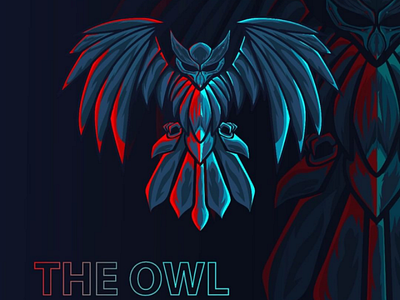 The owl fly illustration owl vector