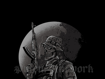 skull soldier branding dark design forsale graphic design illustration military skull soldier tshirt tshirtdesign