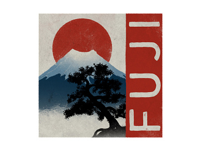 Fuji design fuji illustration japan procreate
