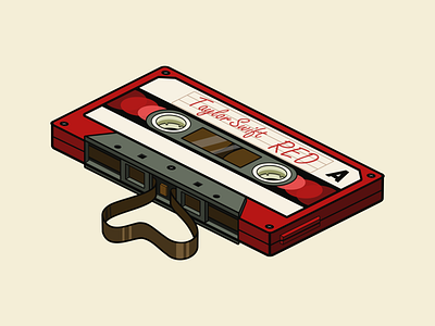 Cassette Tape Red cassette cassette tape isometric red red album taylor swift valentine