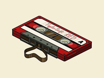 Cassette Tape Red