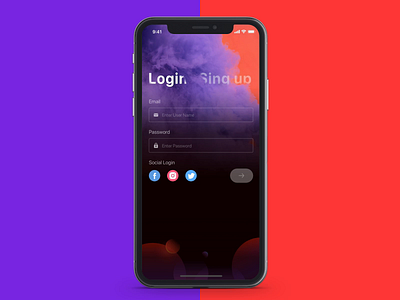 Smoke login Interface Design animation design fog gradient interaction login smoke vision