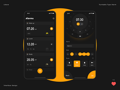 Turntable type alarm clock