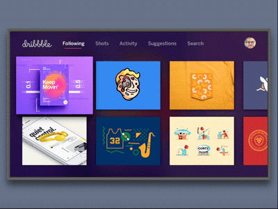 Dribbble Apple TV App