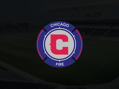 Chicago Fire - Alternate Badge ai badge branding chicago fire flat football logo redesign soccer