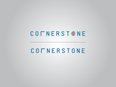 Cornerstone [WIP] blue cornerstone flat grey icon logo simple text
