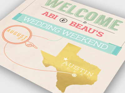 Wedding Weekend - WIP flat illustrator itinerary vector wedding
