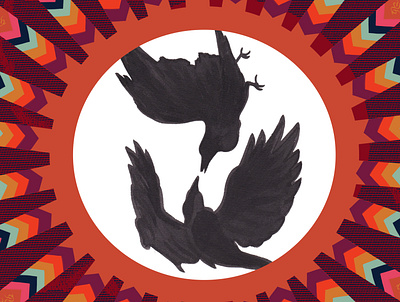 Crows design illustration