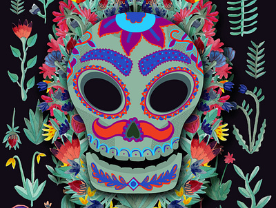 Skull design illustration
