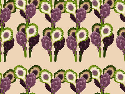 Artichoke pattern design illustration