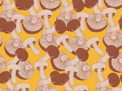 Mashroom old pattern design illustration
