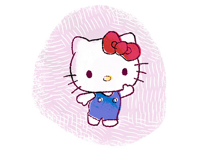 Hi Cat. artdirection cat characterdesign design drawing hellokitty illustration photoshop texture