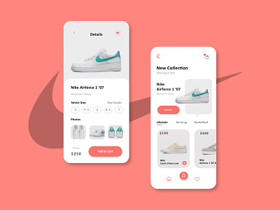 Nike Shoes App design graphic design logo ui