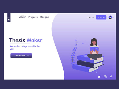 Thesis Maker design illustration ui webdesign website