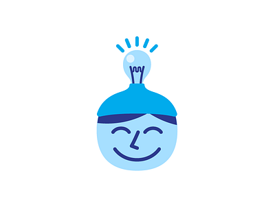 Powered by Ideas! character debut icon illustration