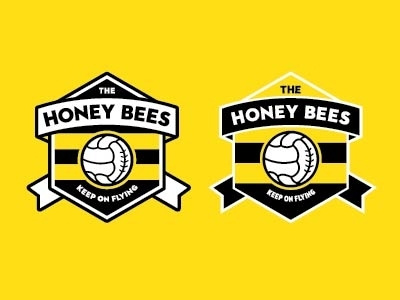 The Honeybees crest logo soccer sports vector wip